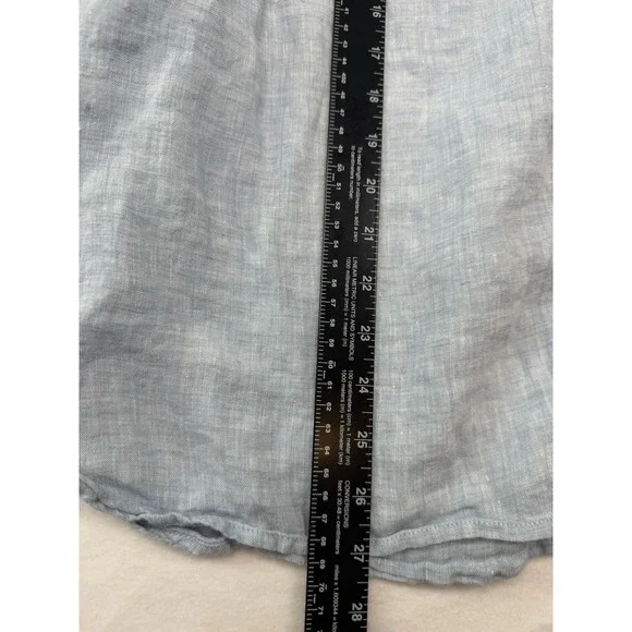J Jill Linen 2X Top Women Button Down Boho Beach Classic - Picture 8 of 9